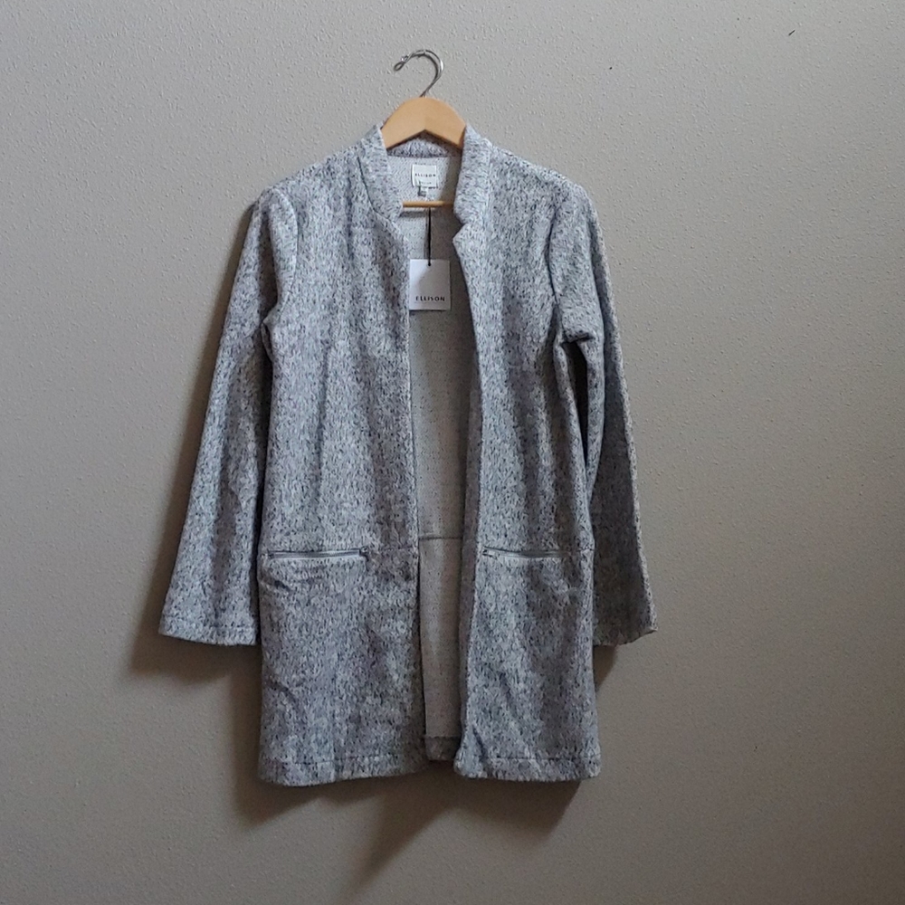NWT Ellison Collarless Cardigan Jacket, sz Medium